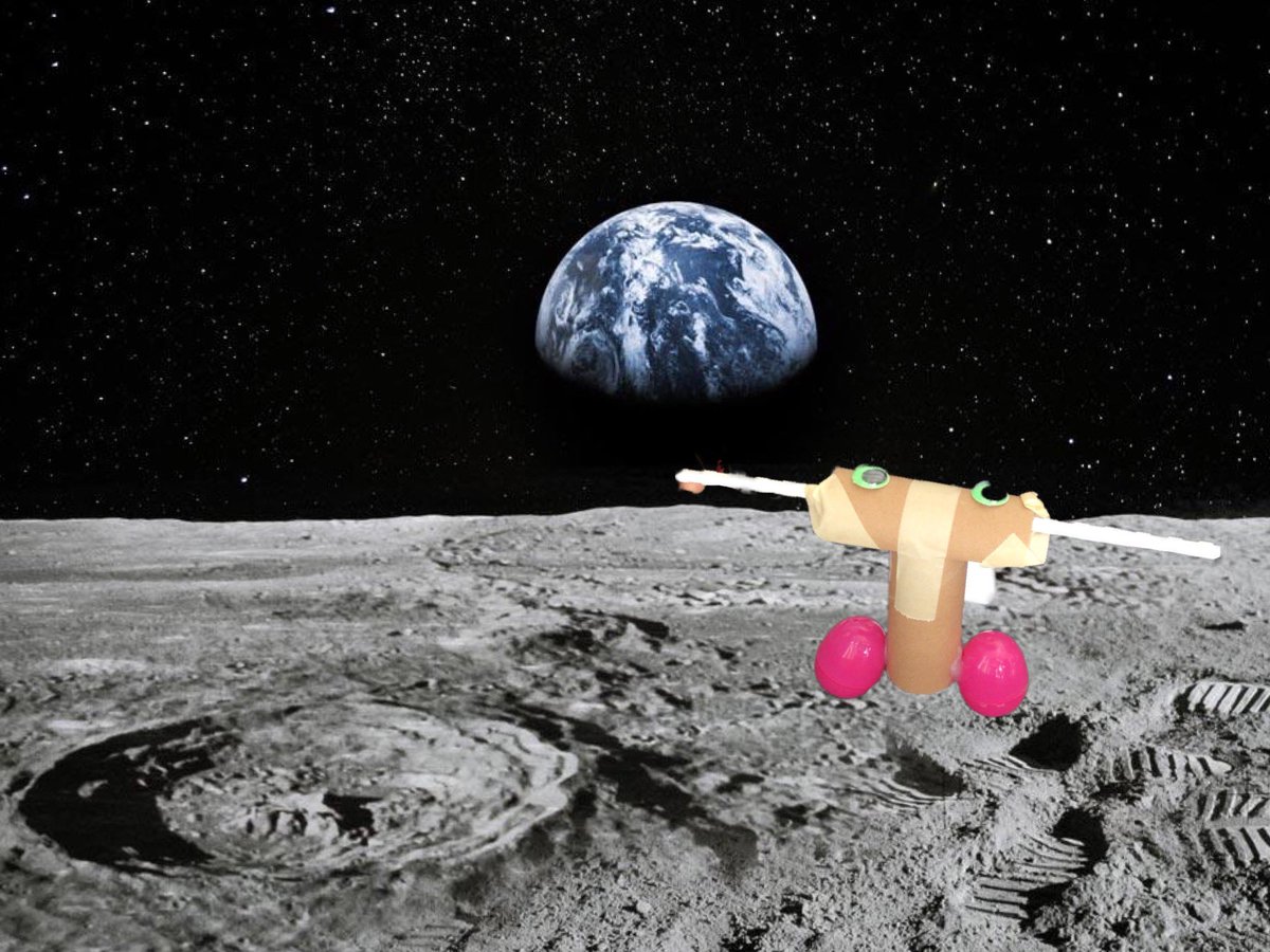 mscourtneyleahy's tweet photo. Innovators learned about droids and rovers, prototyped their own, then used Pic Collage to display their design on the Moon. @SHPK8innovation https://t.co/xwnwziKV47