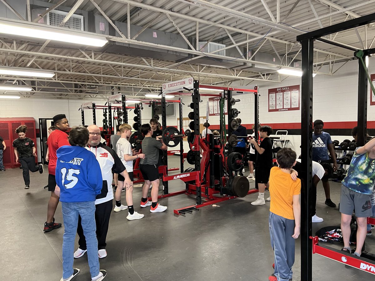 50+ middle school Iron Doggs working hard!