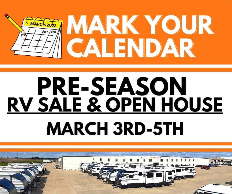 PontiacRV's tweet photo. Camping season is just around the corner! Our showroom is stocked up for our Pre-Season RV Sale &amp; Open House March 3rd-5th https://t.co/t0AY7CypBa
