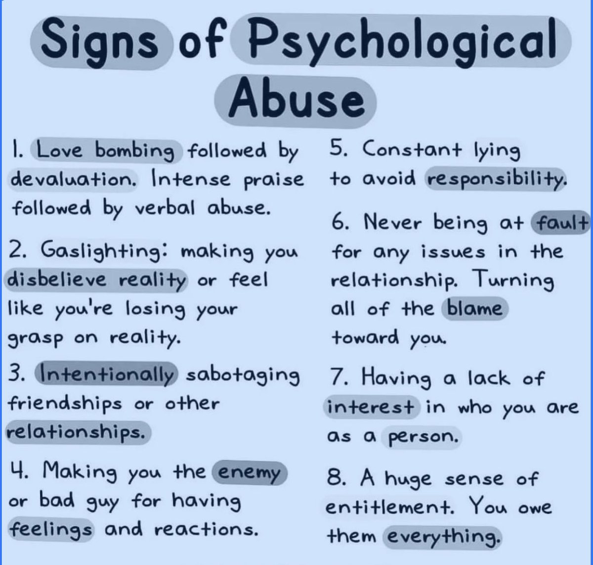 #ParentalAlienation is a form of  #PsychologicalAbuse. Know the signs.