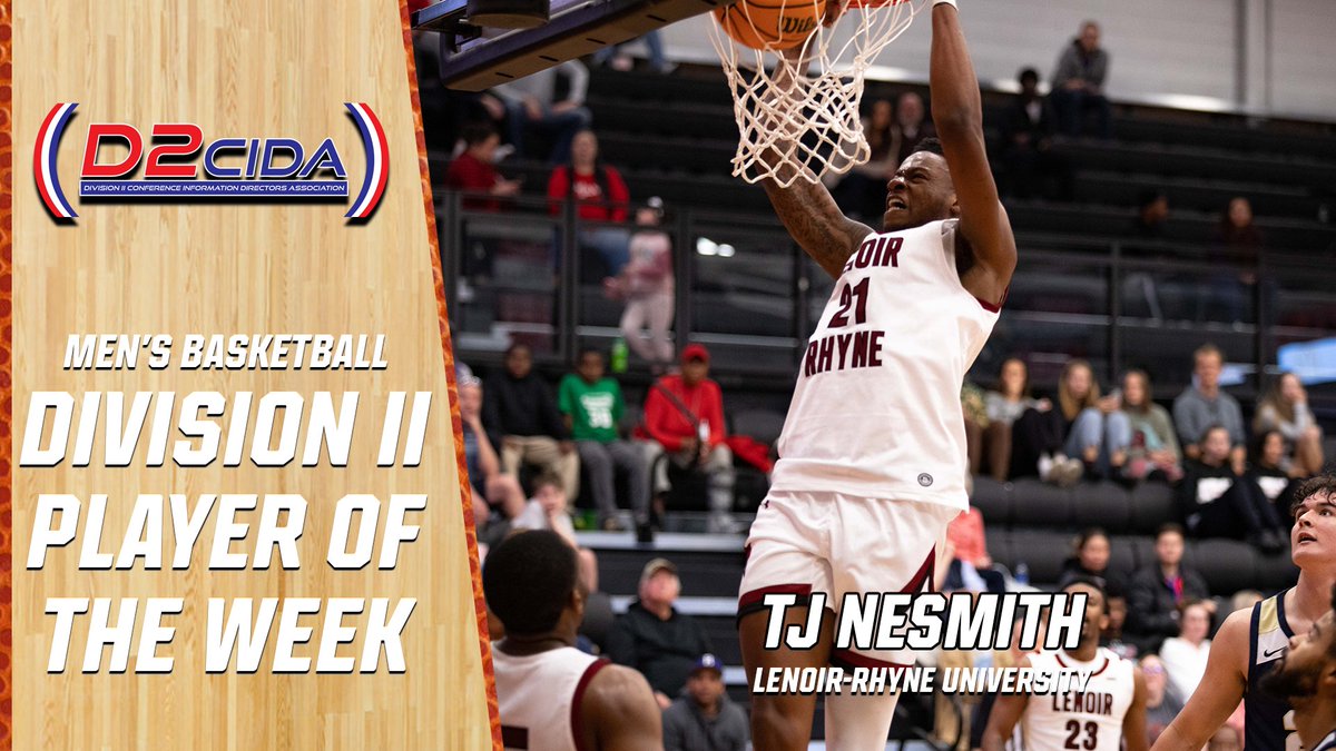 🏀D2 National Player of the Week

Lenoir-Rhyne's Nesmith Named Division II Men's Basketball Player of the Week by D2CIDA 

📝: bit.ly/3S0OG6q 

#MakeSACYours #SACMBB