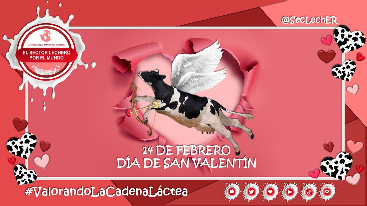 ¡¡¡Feliz Día del Amor y la Amistad!!! Muy especialmente a todos aquellos enamorados de la #lechería y que forman parte de nuestro querido #SectorLechero 
🐮🐄🤝🧡❤️💘💞😍😉

#DíaDelAmorYLaAmistad2023 #DíaDeSanValentín #sanvalentinesday  #amistad #friends  #ValorandoLaCadenaLáctea