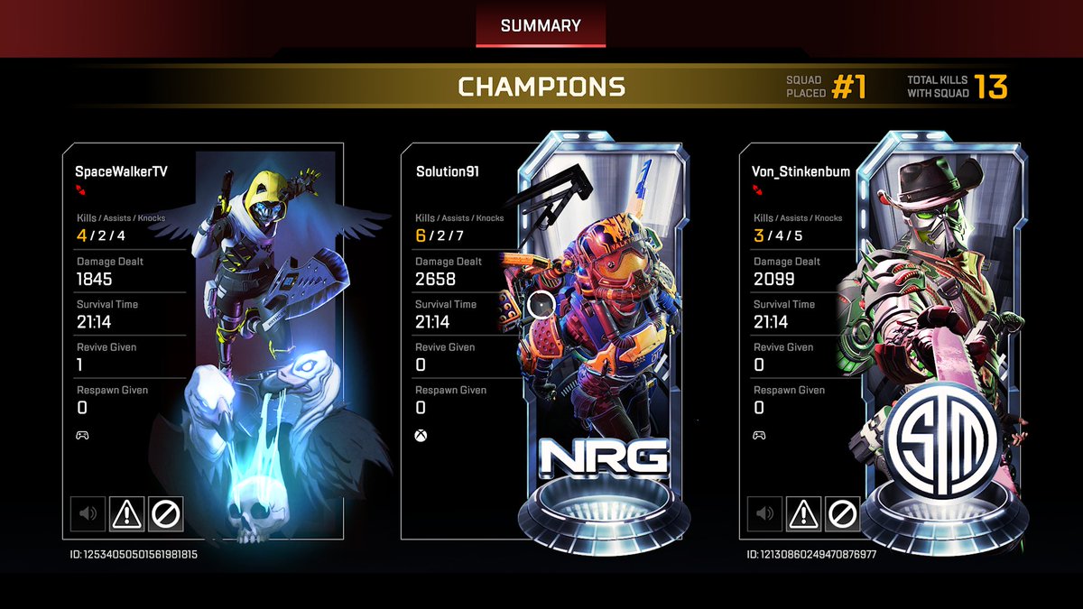 NRG &amp; TSM working together to get the first win of the new ranked season
#ApexAnniversary