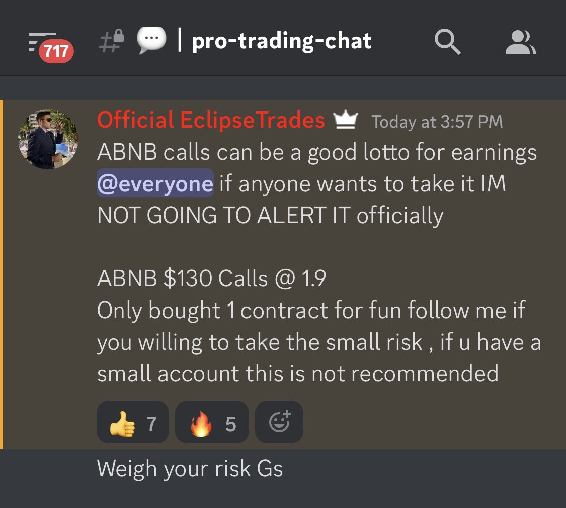 EclipseTrades's tweet photo. $ABNB 🚀🚀🚀 Yessir https://t.co/UECFBWClqk