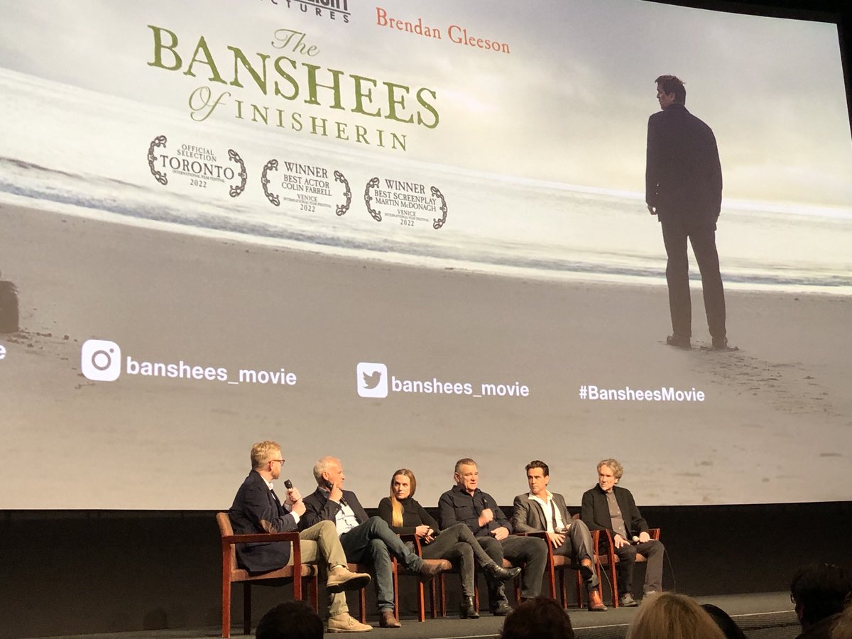 Fantastic screening & Q&A with #bansheesmovie cast - #colinfarrell #brendangleeson #martinmcdonagh #kerrycondon and composer #carterburwell. My 3rd viewing, and I swear, this movie keeps getting better. #bestpicturenominee #bansheesofinisherin #SAGAFTRA #DGA