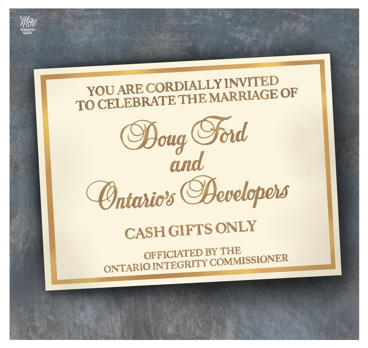 Please enjoy my #DougFord cartoon for Wednesday's <a href="/TorontoStar/">Toronto Star</a>