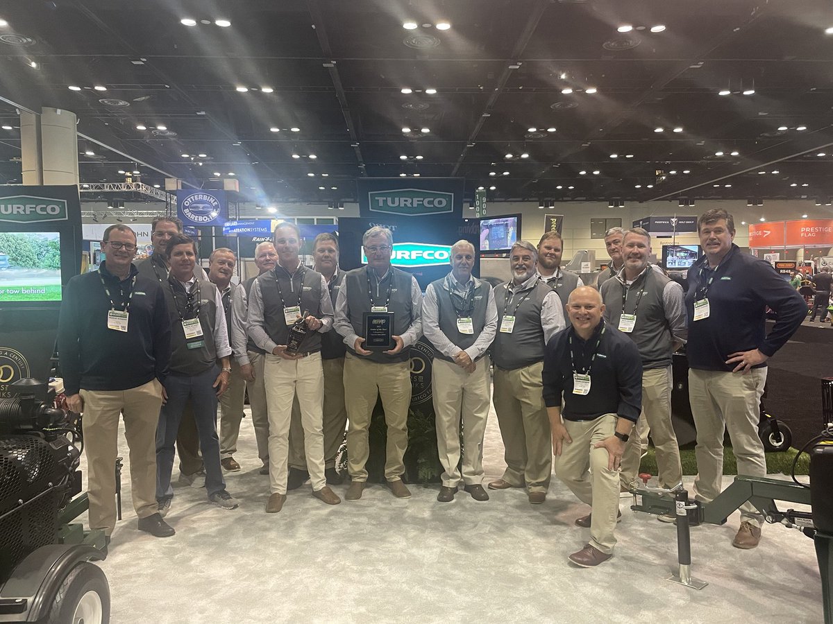 Great week at GIS.  Congratulations to Beard Equipment for being named Turfco Eastern US Dealer of the Year #Turfco#Beard-equipment!