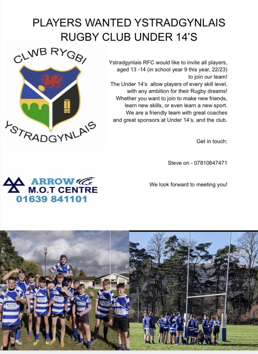 Designed by one under 14s please share this far and wide. 

We welcome players of all abilities. Plenty of game time. 

Get in touch for training details.