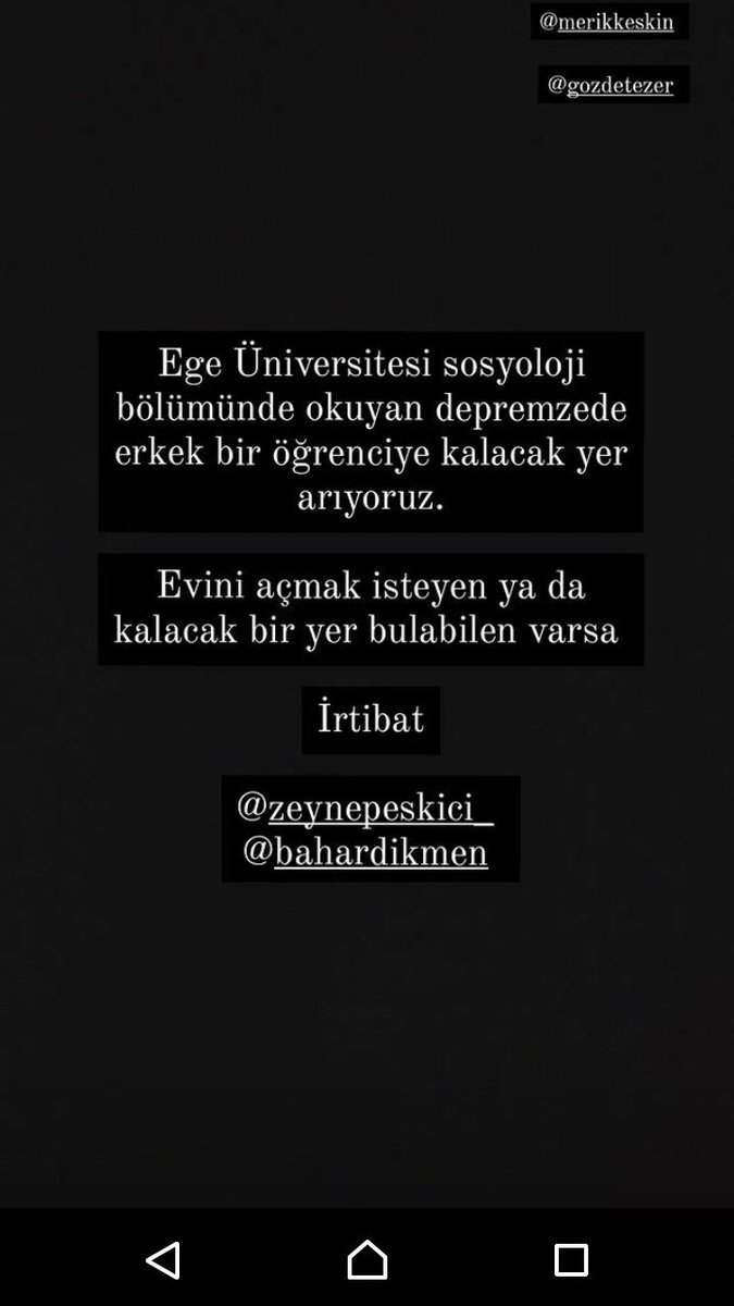 İnstagramdan ilgili kişilere ulaşılabilir <a href="/EgeUnivercity/">Ege University</a> <a href="/9Eylul1982/">Dokuz Eylül Üni.</a> <a href="/izmirgibiyiz/">izmirgibiyiz 🇹🇷</a> <a href="/izmirgeyik/">İzmir Geyik</a>