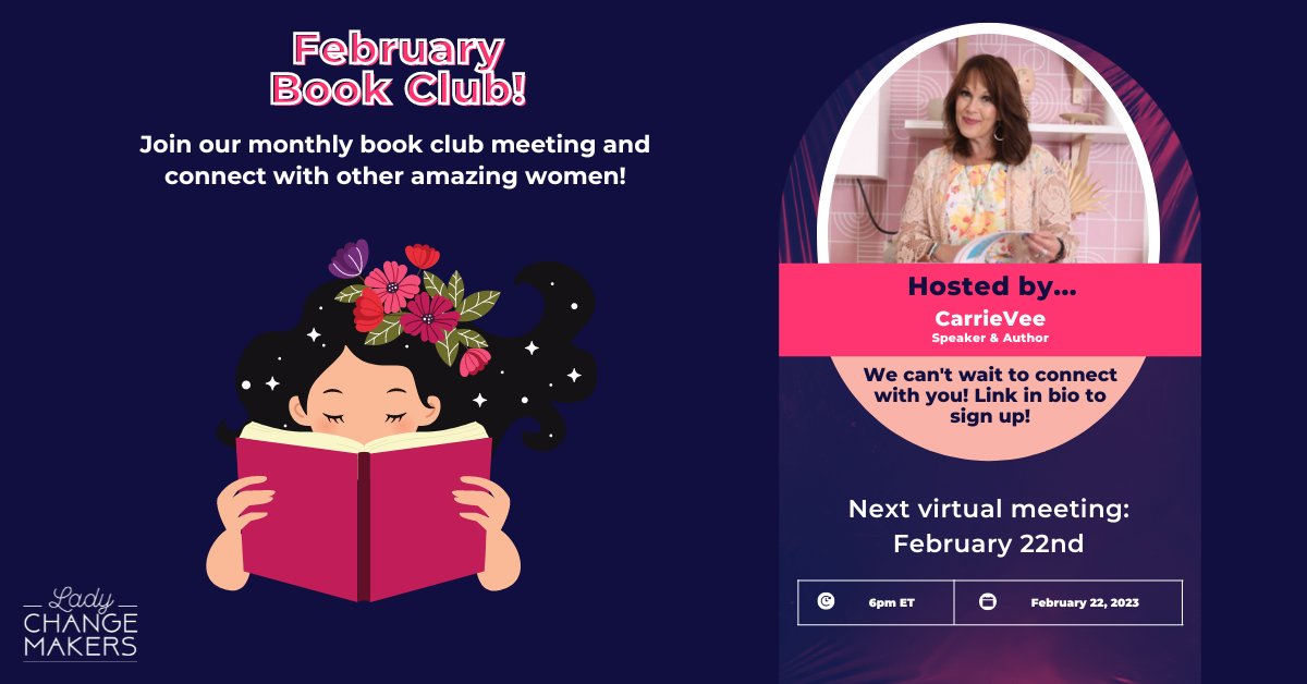 ladychangemaker's tweet photo. Who's excited for our next book club meeting? Our book club meeting will be 2/22. Feb read is Finding Me - Viola Davis

Sign up here: https://t.co/DnYKgkwqP2

#ladychangemakers #womenownedbusiness #bookclub #booksbooksbooks #booklovers https://t.co/XPOjrCnqXc