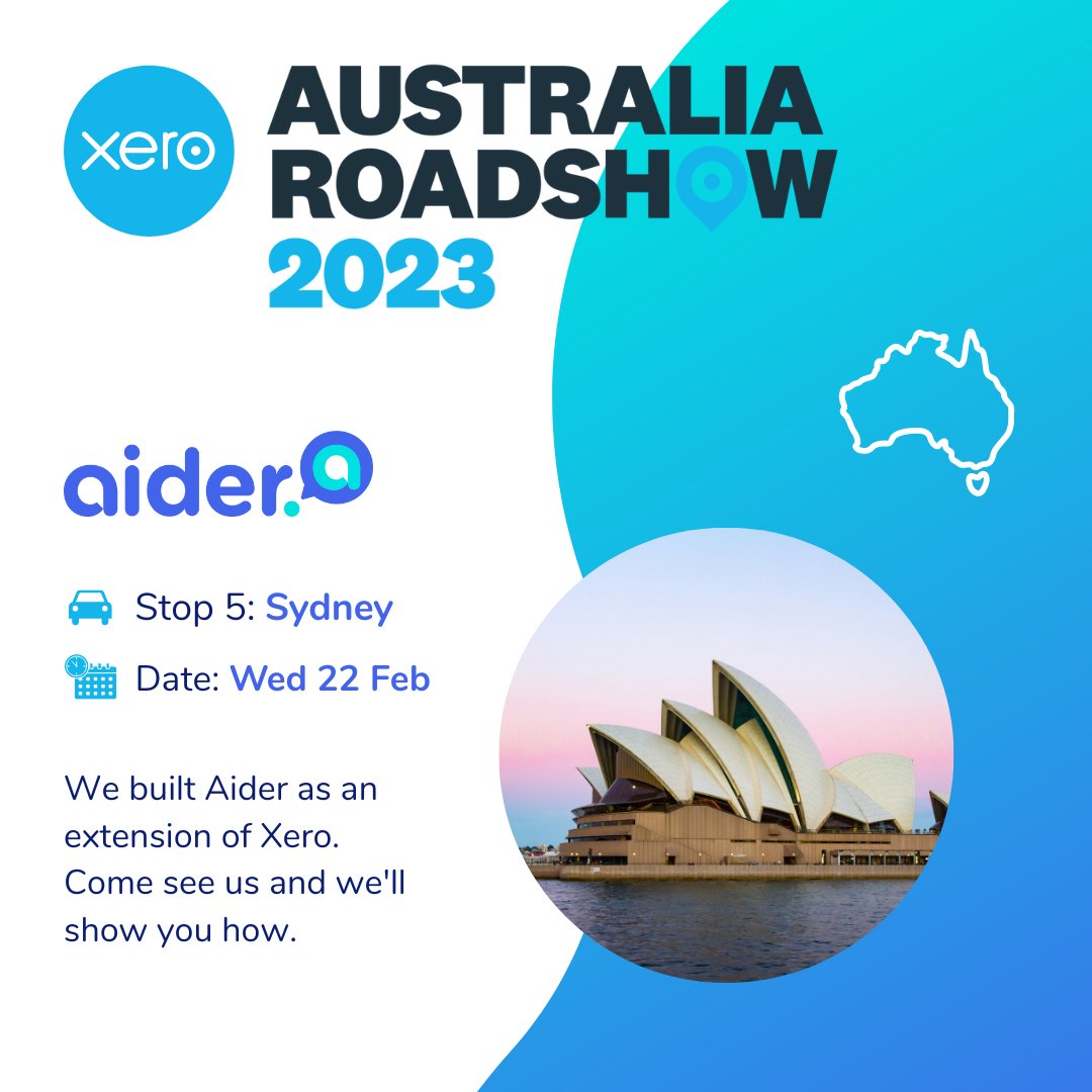 AskAider's tweet photo. Searching for an advisory software solution that connects with Xero? Come down to #XeroRoadshow Australia in Sydney on the 22nd of February and we’ll share our solution with you. 🔥

#xerointegration #xeroapppartner #advisorysolution #advisorysoftware https://t.co/o4YReYaWih