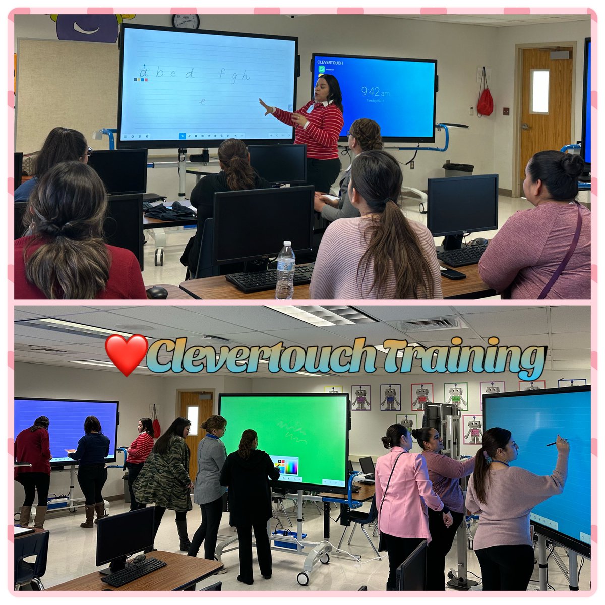 Our Pre-Kinder teachers are so excited to have our young Rattlers interact with our new Clevertouch boards @ the Ranch! Thank you ladies!@AMurillo_TECH @MTrejo_TECH @DMorales_TECH Valentine’s Day! @DSShook_ES 💕 #TeamSISD #ShookEmpowers