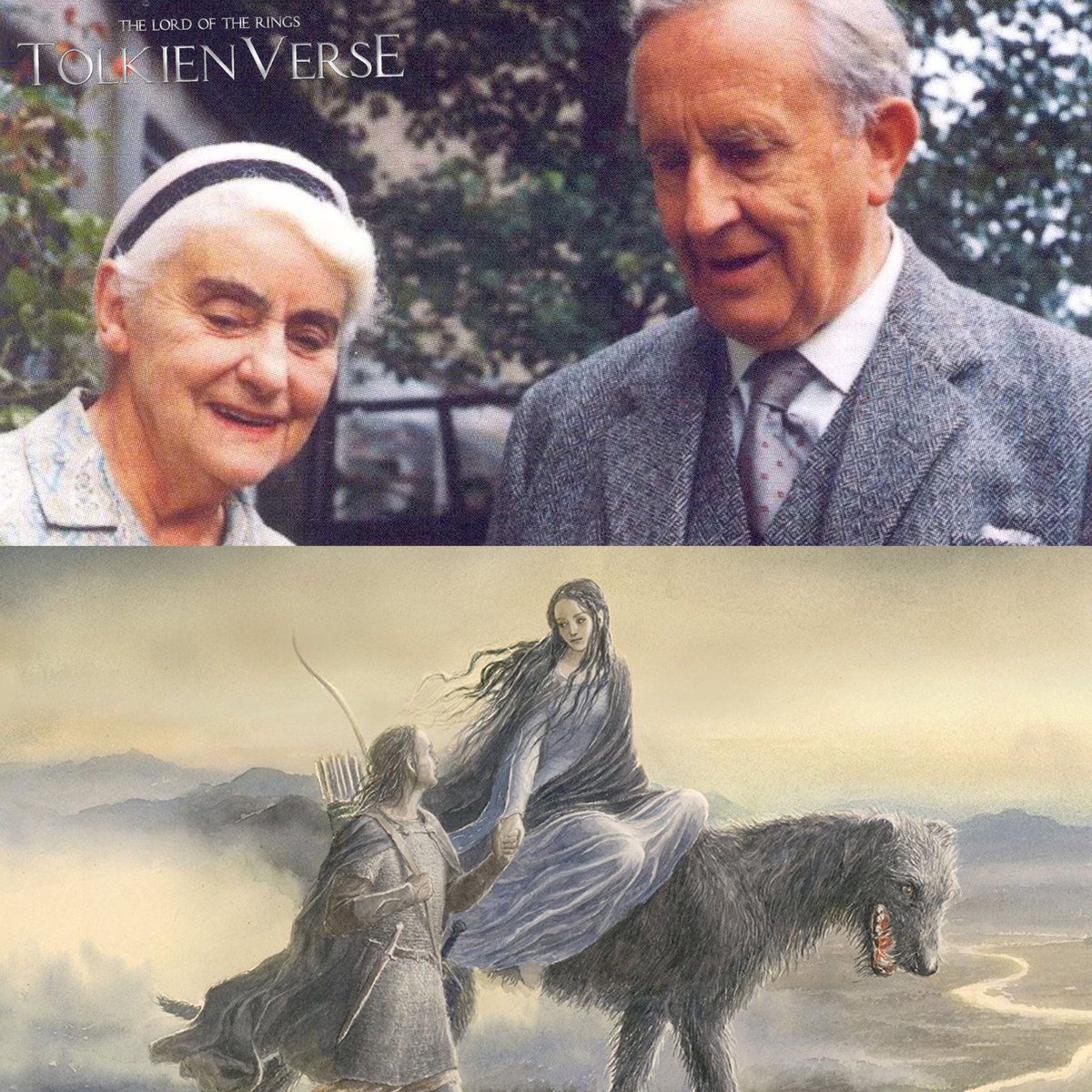 ToIkienverse's tweet photo. Ya que hoy es San Valentin me apetece recordar que J. R. R. Tolkien escribió la historia de Beren y Luthien inspirándose en su propia historia de amor con Edith y cuando falleció quiso poner los nombres de Beren y Luthien en su lápida. Si eso no es amor que baje dios y lo vea. https://t.co/Hj6NliBjGO