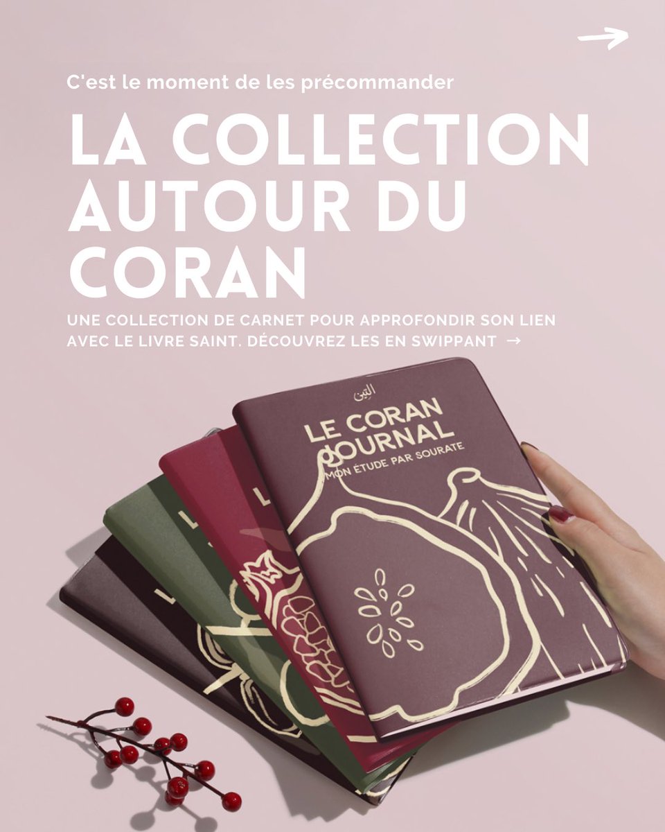 Salam aleykom !!! 👋🏼👋🏼👋🏼 GROSSE NOUVEAUTÉ CHEZ IL ÉTAIT TA FOI ! UNE COLLECTION COMPLÈTE DE CARNET AUTOUR DU CORAN ! On compte sur votre soutien, sur vos RT !! ♥️♥️♥️