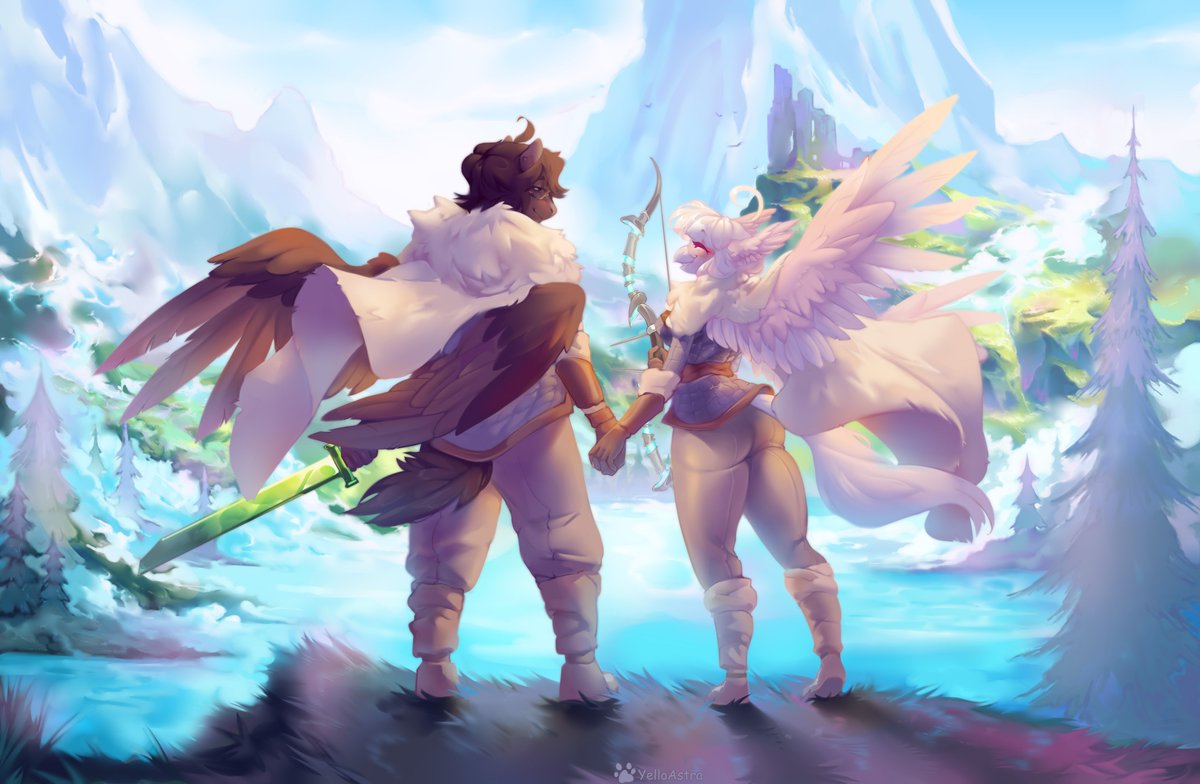 Neko_Mellow's tweet photo. Happy Valentine's Day❤️
Here's is something I got my boyfriend for VDay! We've been playing threw Velheim again recently so its our ocs in the game! #ValentinesDay #velheim Art by YelloAstra https://t.co/ogVEEmEMOV