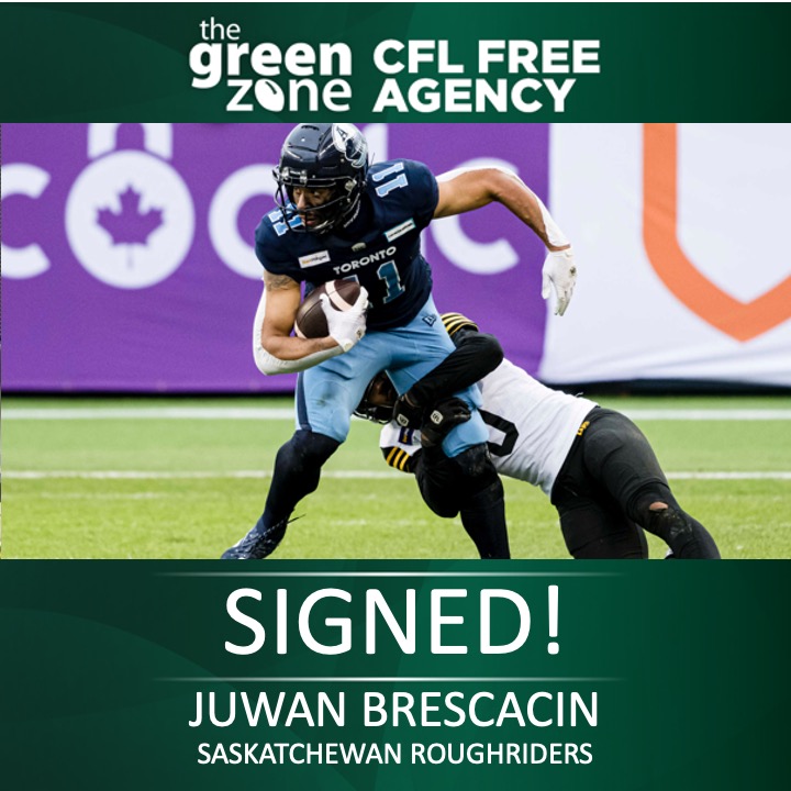 Hellloooooo 👋

Brescacin officially a Rider! O'Day with the wrist 🥘

#CFLFA | #Riders