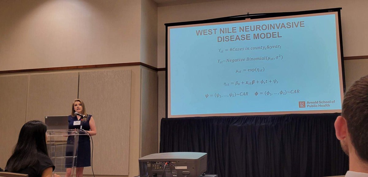 Had a great time presenting our Neuroinvasive West Nile virus predictive model at the #USCbigdata2023 conference! Such a great opportunity to discuss the implications of accessibility to forecasting models! <a href="/UofSCbdhsc/">USC Big Data Health Science Center</a>