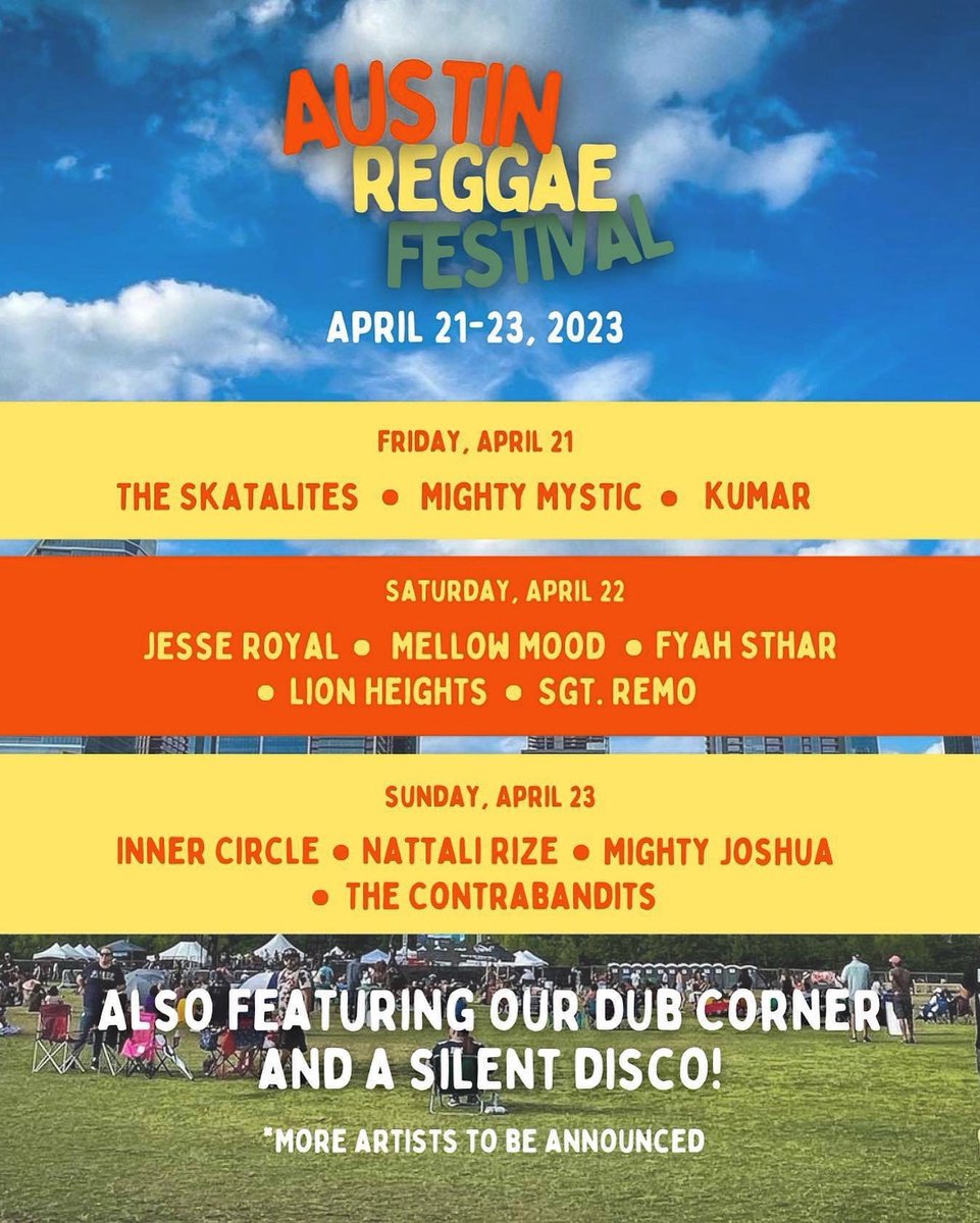 Mighty Joshua (@mighty_joshua) on Twitter photo A real thing in Austin, Texas at the <a href="/AustinReggae/">Austin Reggae Fest</a> Fest. Mighty Joshua is excited to join a world class line-up in April including the legendary <a href="/skatalites/">The Skatalites</a>, <a href="/BadBoysOfReggae/">Inner Circle</a>, <a href="/JesseRoyal1/">ROYAL</a>, <a href="/MightyMystic/">Mighty Mystic</a> <a href="/NattaliRize/">Nattali Rize</a> <a href="/KumarFyah/">Kumar Fyah Bent</a> and more! See you in Austin!
#austintexas #reggae A real thing in Austin, Texas at the <a href="/AustinReggae/">Austin Reggae Fest</a> Fest. Mighty Joshua is excited to join a world class line-up in April including the legendary <a href="/skatalites/">The Skatalites</a>, <a href="/BadBoysOfReggae/">Inner Circle</a>, <a href="/JesseRoyal1/">ROYAL</a>, <a href="/MightyMystic/">Mighty Mystic</a> <a href="/NattaliRize/">Nattali Rize</a> <a href="/KumarFyah/">Kumar Fyah Bent</a> and more! See you in Austin!
#austintexas #reggae