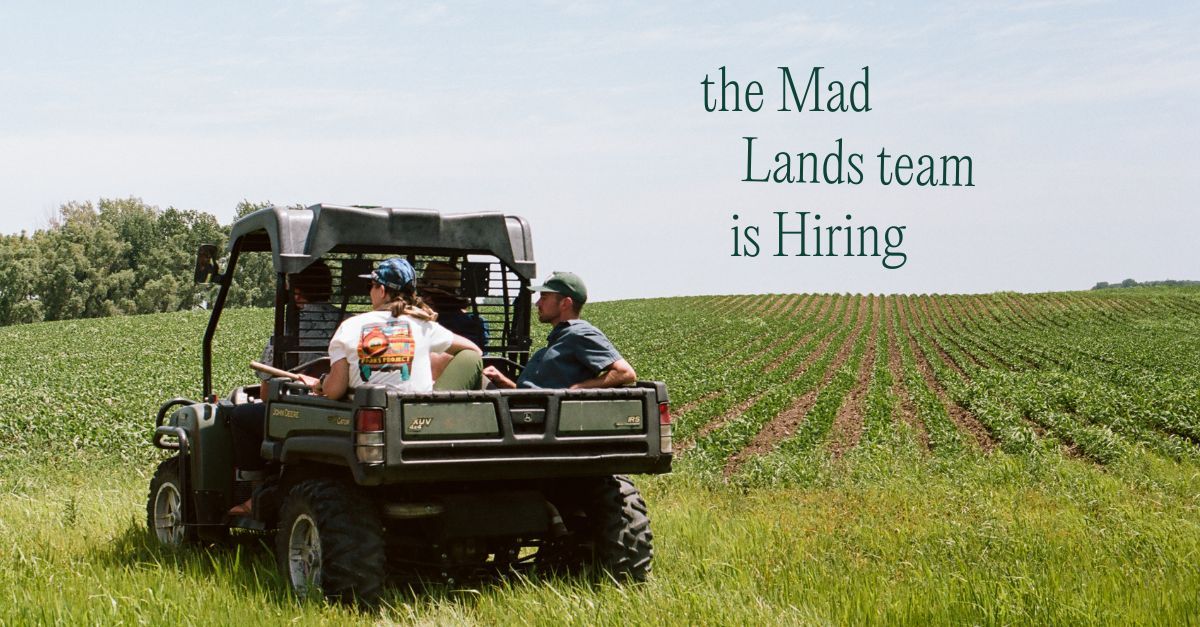 The Mad Lands team is hiring for a full-time Midwest Regional Manager! This new addition to our team will specialize in working with our partner farmers and communities in the Midwest region. 

Please share and apply by March 5. madagriculture.org/about/careers