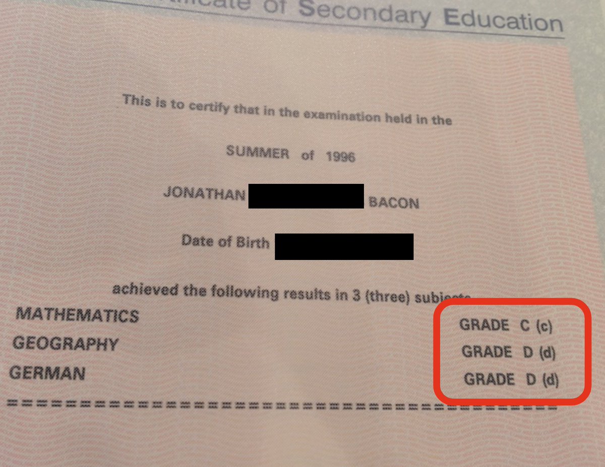A few weeks ago I was doing a keynote for some tech executives and I showed them this: my atrocious grades from school...

The context was showing how powerful communities can be for everyone...even those "written off" as academically less impressive.

At the evening party, while