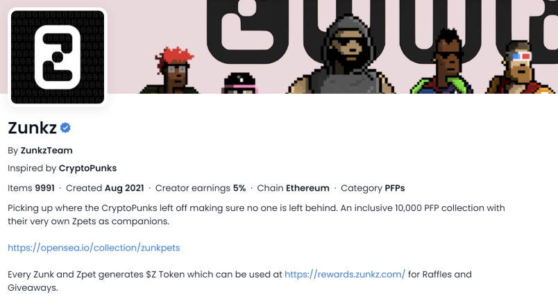 kiimhaa's tweet photo. Today is a GREAT day for the @ZunkzNFTs ! After months of work with @opensea, we are now a verified collection :D
#zunked #zibes https://t.co/QPsqU1hy7t