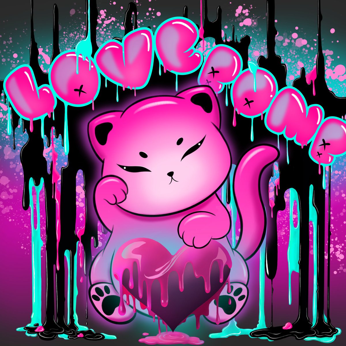 fluffriot's tweet image. Happy #ValentinesDay! The tradition continues with another Valentine’s themed Fortune Cat in my @objktcom collection, Love Bomb. #tezos #tezosart #tezoscommunity #catart #catnft #NFTs #NFTCommunity objkt.com/asset/KT1K6krf…