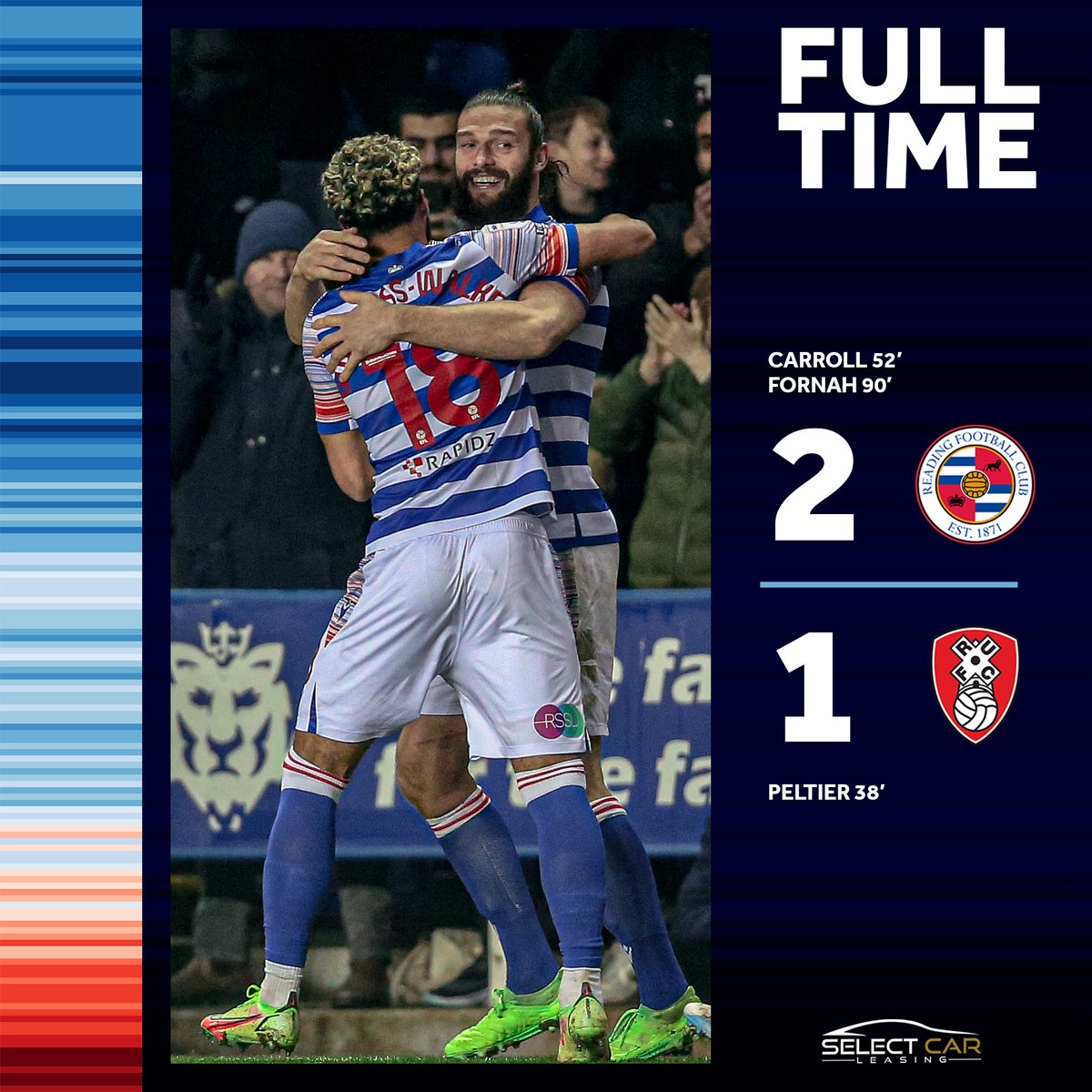 Reading FC (@readingfc) on Twitter photo 𝐅𝐔𝐋𝐋 𝐓𝐈𝐌𝐄 | Reading 2-1 Rotherham United
➕3️⃣❗
<a href="/TyreseFornah/">TyreseFornah</a> wins it in the 90th minute! 👊 URRRZZZZZZZ!
#REAROT | 2-1 𝐅𝐔𝐋𝐋 𝐓𝐈𝐌𝐄 | Reading 2-1 Rotherham United
➕3️⃣❗
<a href="/TyreseFornah/">TyreseFornah</a> wins it in the 90th minute! 👊 URRRZZZZZZZ!
#REAROT | 2-1