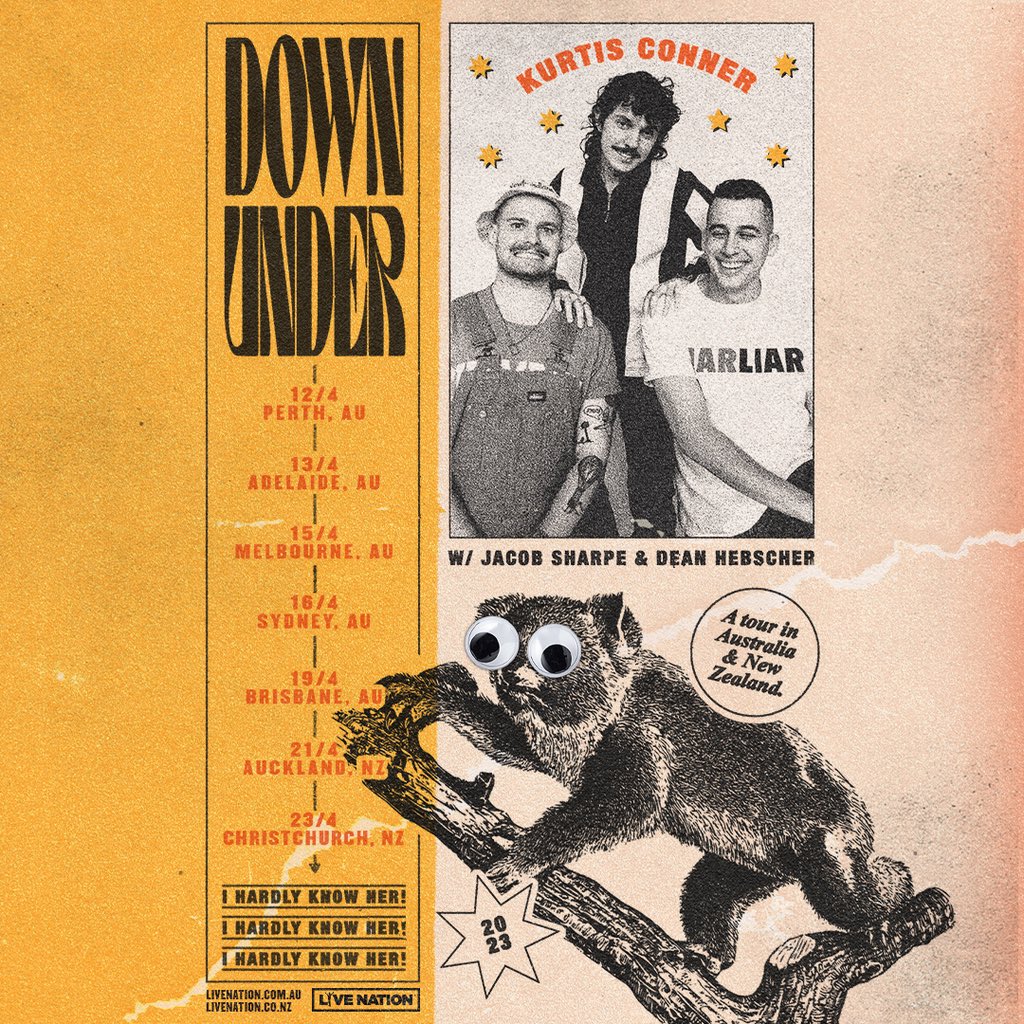 kurtisconner's tweet photo. I’M GOING TO AUSTRALIA &amp; NEW ZEALAND 🥳🦘 ticket pre-sale starts tomorrow for people subscribed to my patreon and general on sale starts on Thursday! 😎

https://t.co/5v1U7GfzL9 https://t.co/QkaPFHC97p
