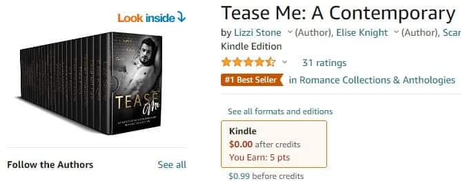 Tease Me is Live!!

We made it on the:

ibooks chart -  #10 in the whole store
 
#1 BestSeller on Amazon.com 

My Story Trust Me is a part of this amazing set!! 

It's only 99 cents inside this collaboration!

books2read.com/teaseme