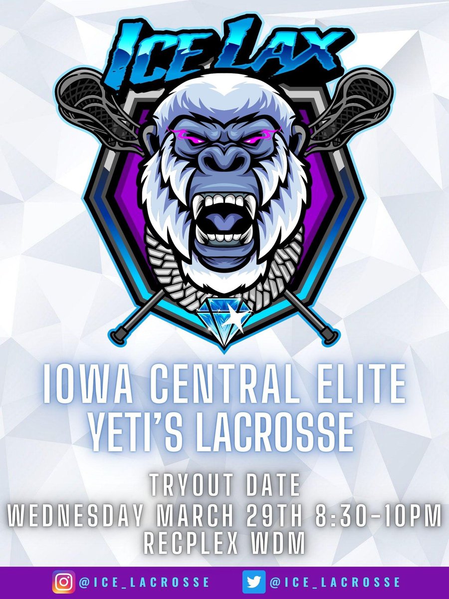 Final Round of Tryouts is set! We will be hosting an All Iowa Clinic from 730-845pm  and our final tryout will be from 9-10pm, registration opening at 830pm. It will be held on Outdoor Field #2 at the MidAmerican energy RecPlex on March 29th.