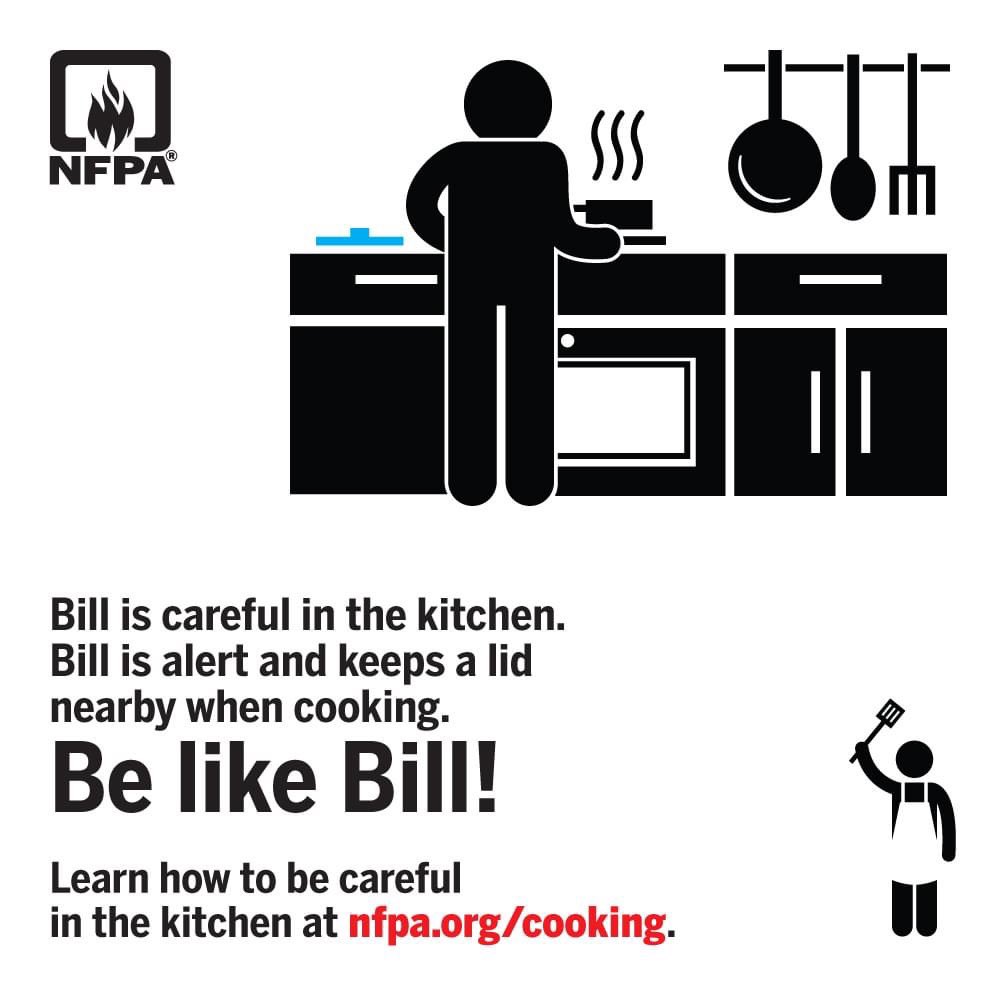 Springfdtx's tweet image. If you are making a special meal for your sweetheart tonight, think safety. Make sure your smoke alarms are in working order, have a lid handy to cover anything that starts to burn, and always keep an eye on what’s cooking! #happyvalentineesday #kitchensafety #belikebill