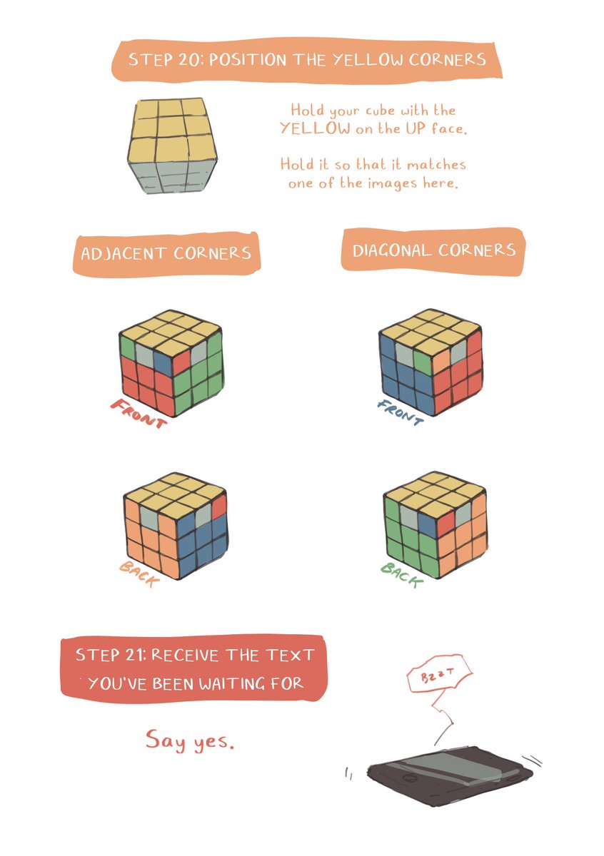 how to solve a rubik's cube 💕 (3/4)