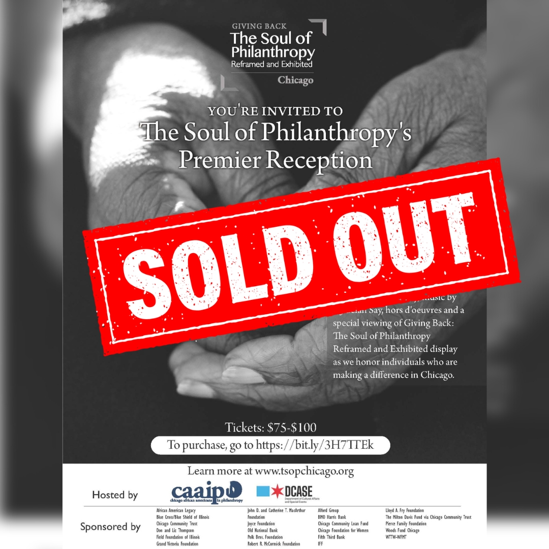 FundBlackChi's tweet photo. Tickets for The Soul of Philanthropy's Premier Reception are officially sold out! 

You can still see the @TSOP_Exhibit at the Chicago Cultural Center during regular hours. Join us for more events at https://t.co/8fy1wfCg69 https://t.co/eTCwwcTl6w