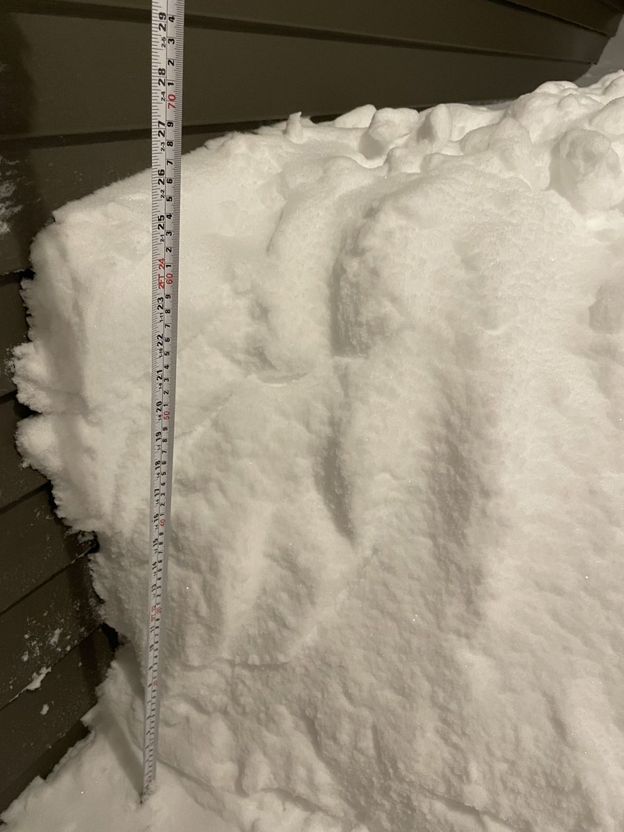 I don’t know who/where is calling 21-23cms; but we’re at a consistent 67cm of fresh stuff in the Snowlands……(aka Southlands). #nlwx