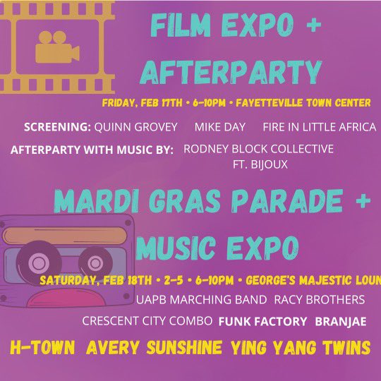 It’s black history month, and at Music Moves they’re going BIG with the Arkansas Black Music and Film Expo.
You don’t want to miss this big celebration! Give them a follow and get your tickets at the link in their bio @musicmovesar #ONEArkansasMusicMoves