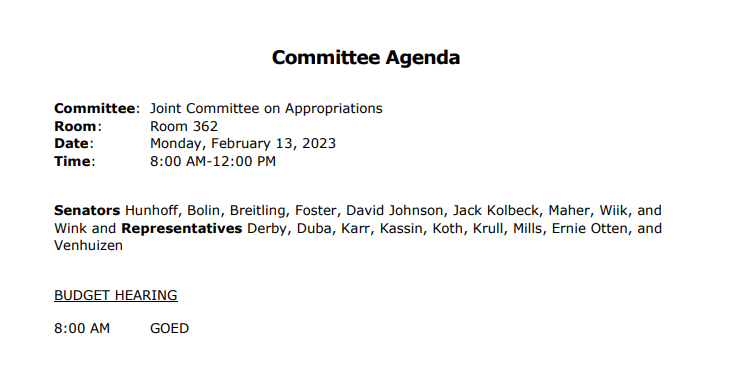 broadbandsd's tweet photo. Looking for an update on high-speed internet in South Dakota?!? Listen to the SD State Broadband Program Manager give an update to the Joint Committee on Appropriations @MikeWaldner https://t.co/ayIZKCAfvS https://t.co/Z9Zr0Xs2EZ