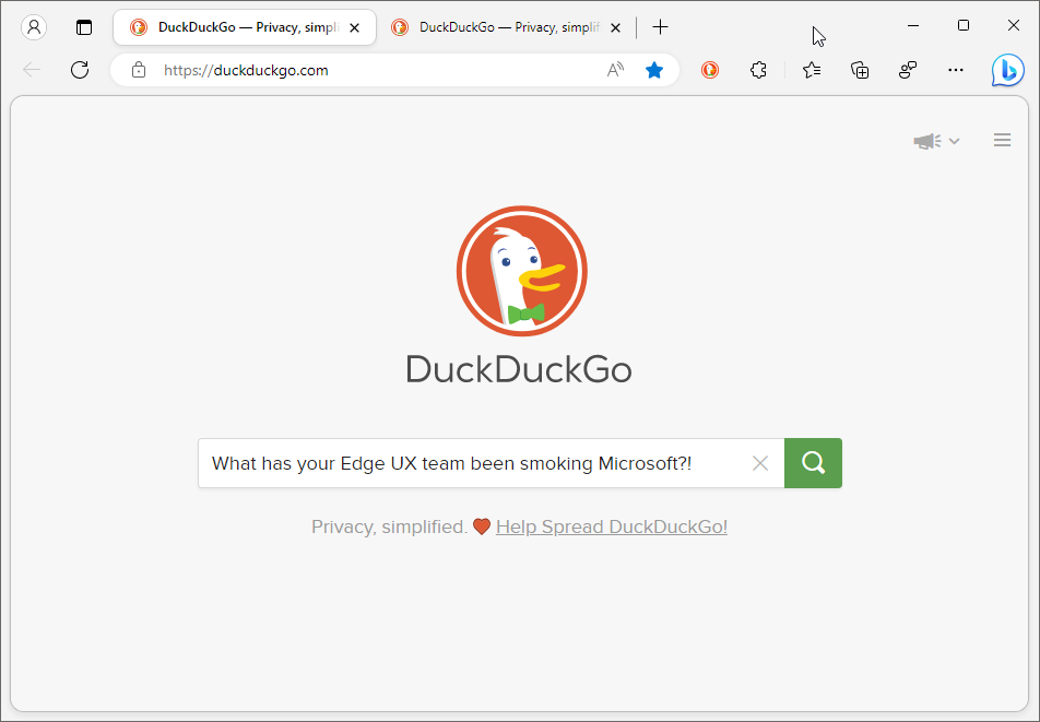 leonellive's tweet photo. @MSEdgeDev @MicrosoftEdge 
EdgeDev now has:
- floating/disconnected tabs
- window border
- square window border with rounded inner corners (really?!)
Ugh, Yuck!
What has your #uxdesign team been smoking?
#ux #poorUX #badUX https://t.co/s0pcmQcNGy