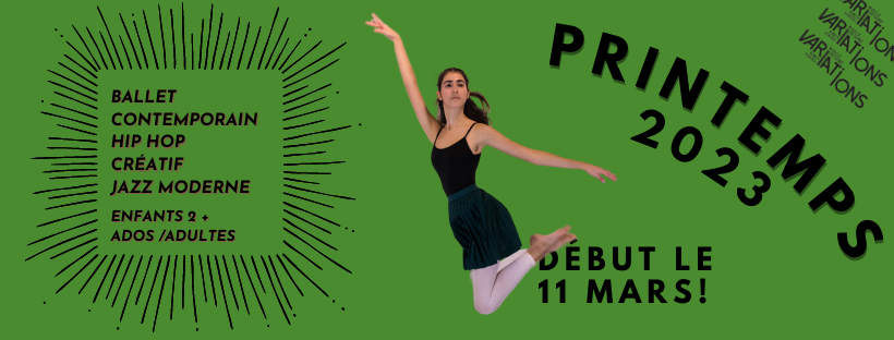 VariationsME's tweet photo. Inscrivez-vous dès maintenant pour notre session de printemps qui se déroulera de mars à mai ! Cours pour enfants, adolescents et adultes !
https://t.co/8uRtms0mJW https://t.co/AbxH9B9PI2