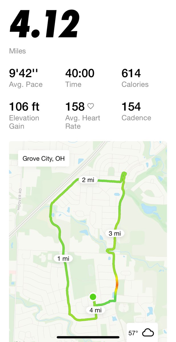 Connected 2 previous out-and-back routes to make a nice 4 mile loop.