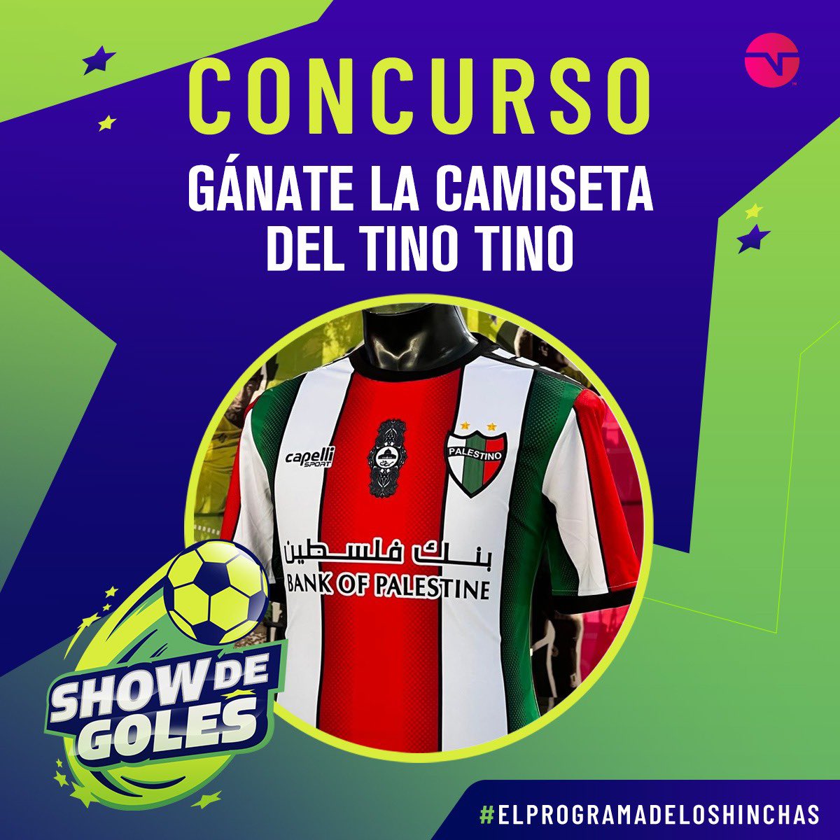 1. Sigue nuestra cuenta <a href="/showdegoles/">daniel fuenzalida</a> 
2. Cuéntanos por qué mereces ganarte la camiseta de <a href="/palestino/">palestino</a> 
3. Etiqueta a 3 amigos
4. No olvides usar el #ElProgramadelosHinchas