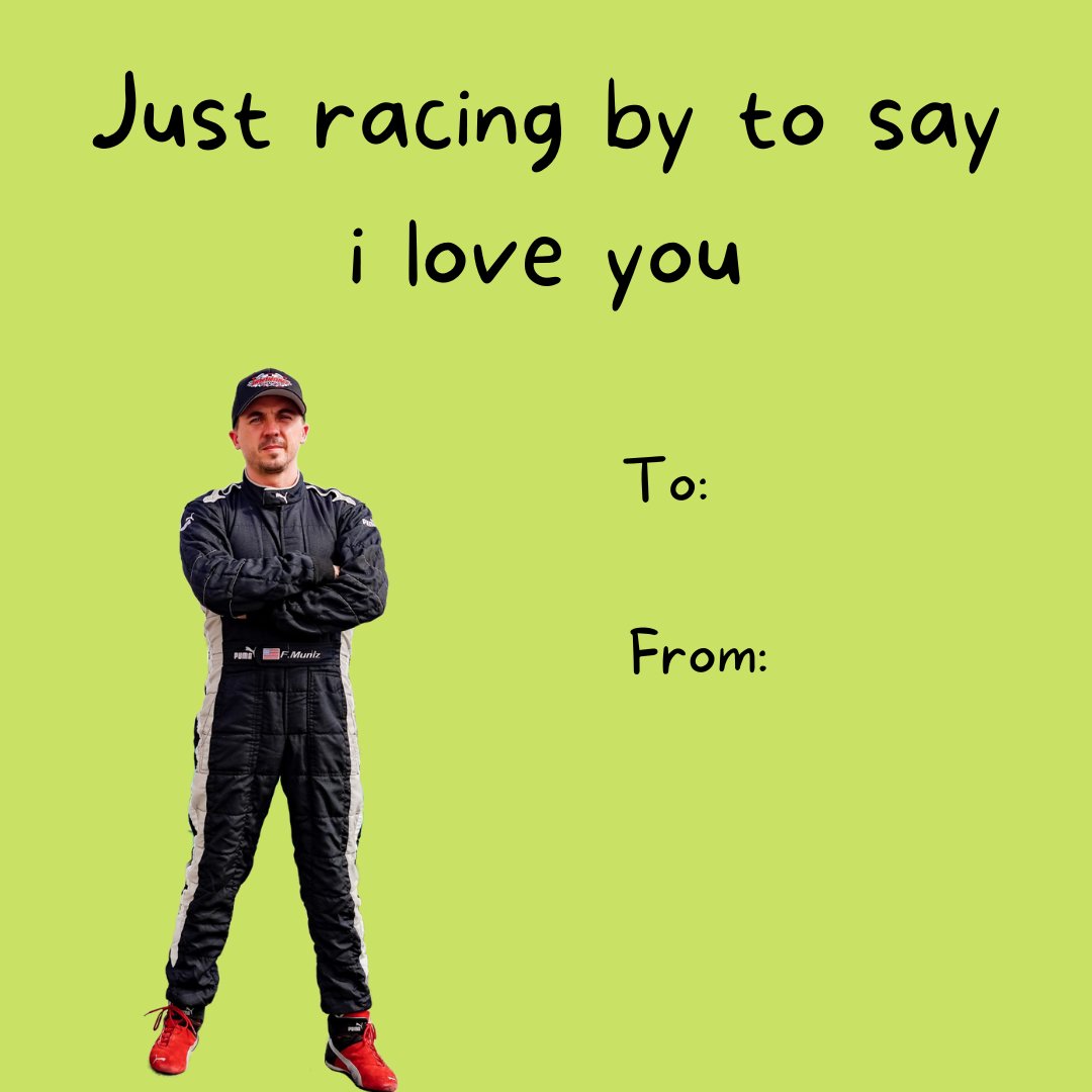 AtheloGroup's tweet photo. Forgot to get your special someone a card? 😅🌹 Don’t panic - AG’s athletes have got you covered this Valentine’s Day 💕

#HappyValentinesDay #ValentineMemes #LoveIsInTheAir #ValentineCard #AthleteMarketing #AtheloGroup #FrankieMuniz #MotorsportsMemes https://t.co/S6eAZZ1gj2