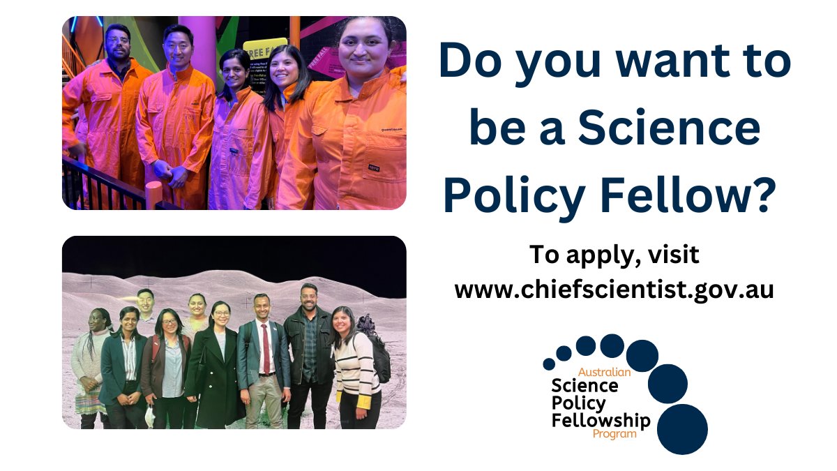 What is the Australian #Science Policy Fellowship program? Where will I be working? How do I apply? Find out more about the program that places scientists in @PublicServiceAu policy roles: bit.ly/SPFellowship Applications for the 2023-24 program close 7 March!