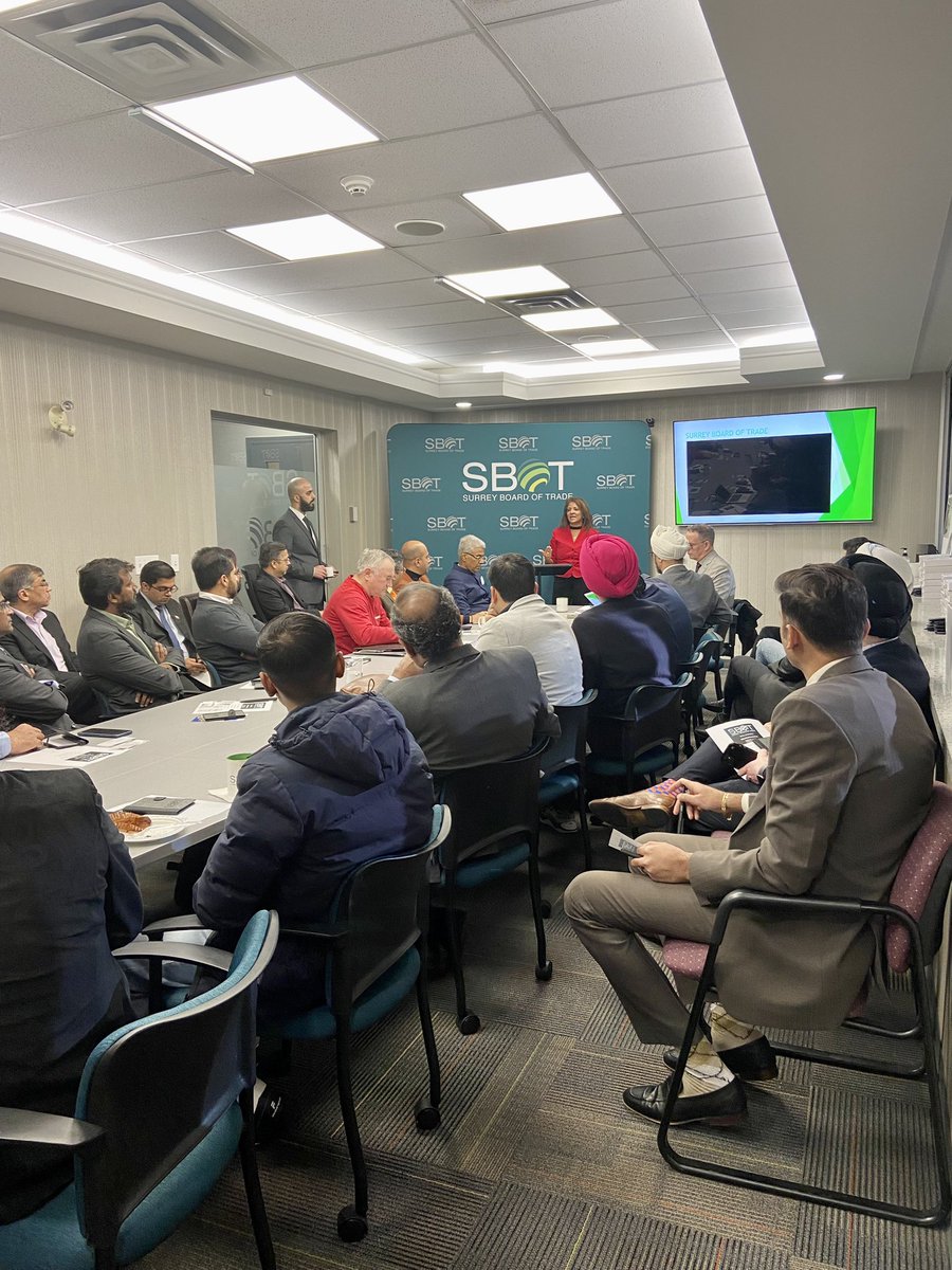 anitahuberman's tweet image. INDIA NEWS 
Surrey Board of Trade honored to build international ties to India through the Surrey International Trade Centre. Thank you to the Consul General of India for visiting our office. Continued industry connections and follow up are next steps. @SBofT @cgivancouver