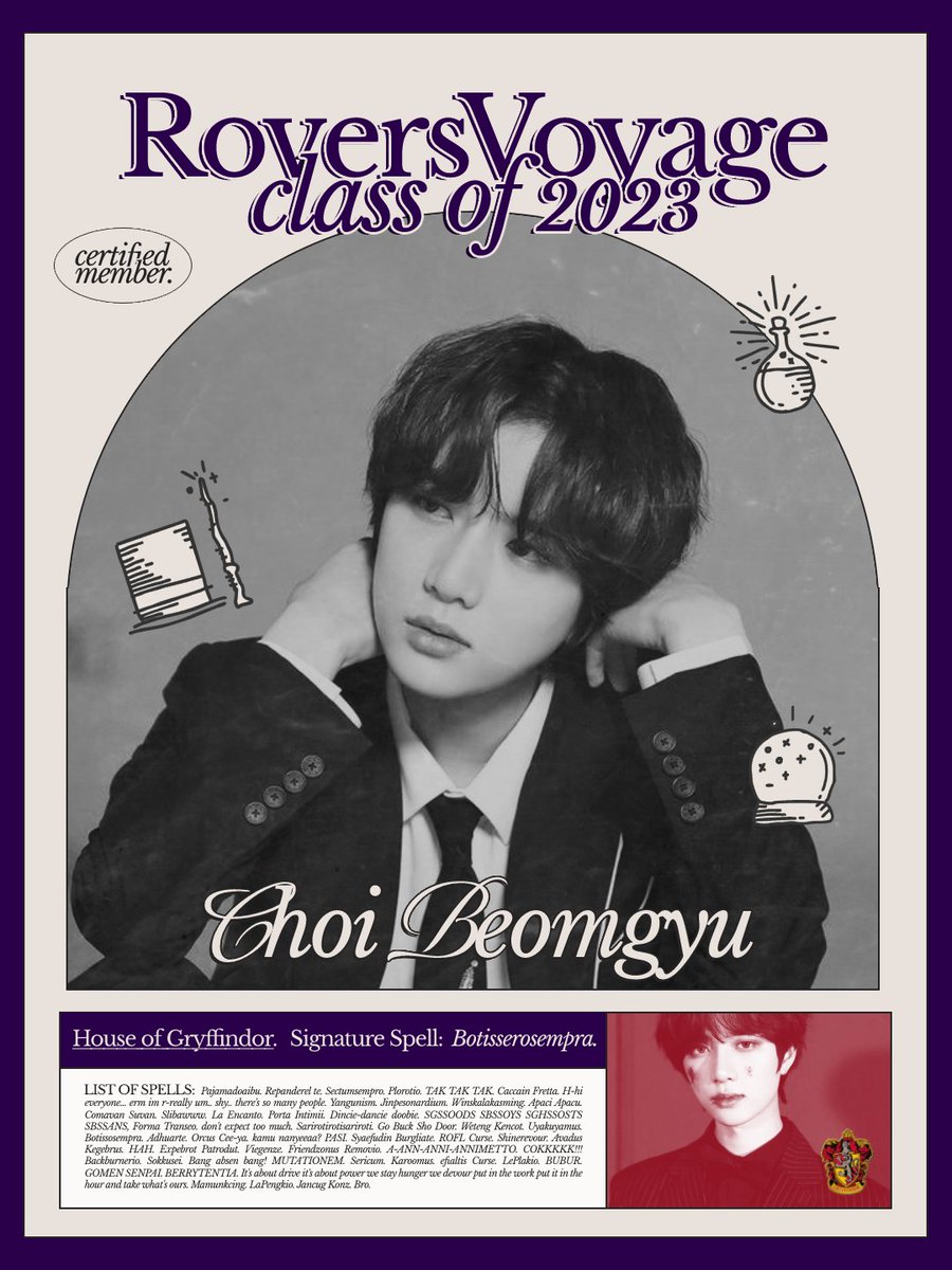 8 days of joy, love, and happiness. Through magic and adventures, I, RoverBEOMGYU, one of Gryffindors, have learned that every little thing that I do with my favorite people really matters.

My journey as a Rover may have stopped here, but I will cherish you forever.