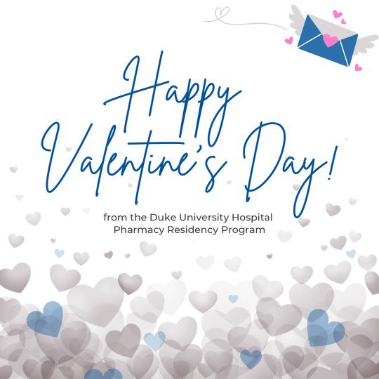 dukerxresidency's tweet photo. Happy Valentineโs Day from the Duke Pharmacy Residency family ๐ Let today be a reminder to show some love to yourself and to others! #dukerx #dukerxresidency #valentinesday2023 https://t.co/liYAFmxjTj