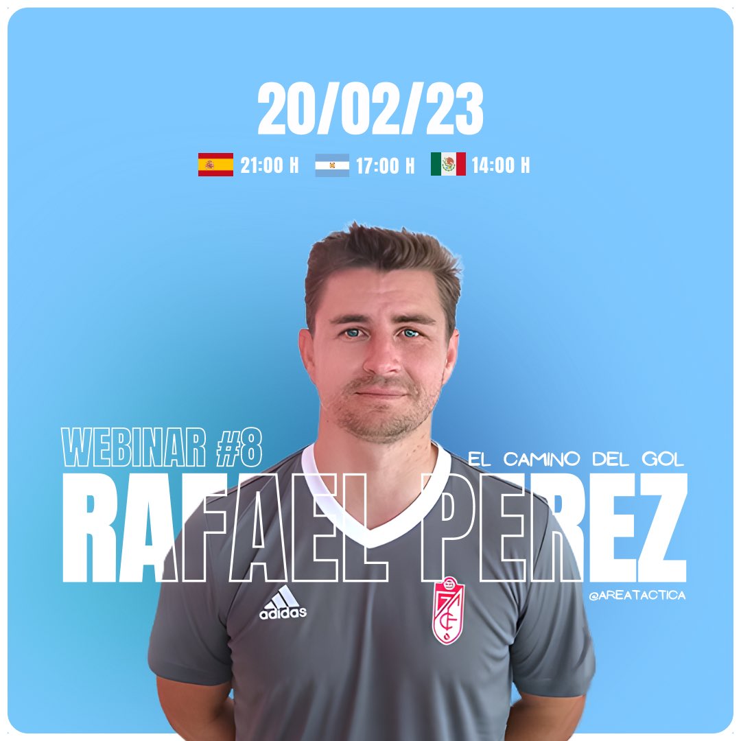 areatactica's tweet photo. WEBINAR #8 | “El camino del gol: Medios de finalización.” (Directo en YouTube.)

Para conseguir el material de la ponencia:

1️⃣ Dar RT y ME GUSTA.
2️⃣ Seguir a @areatactica y @RafaelPerezGue
3️⃣ Mencionar a dos compañeros en los comentarios.
4️⃣ Escríbenos “W8” por mensaje directo. https://t.co/cHa8YXpWZd