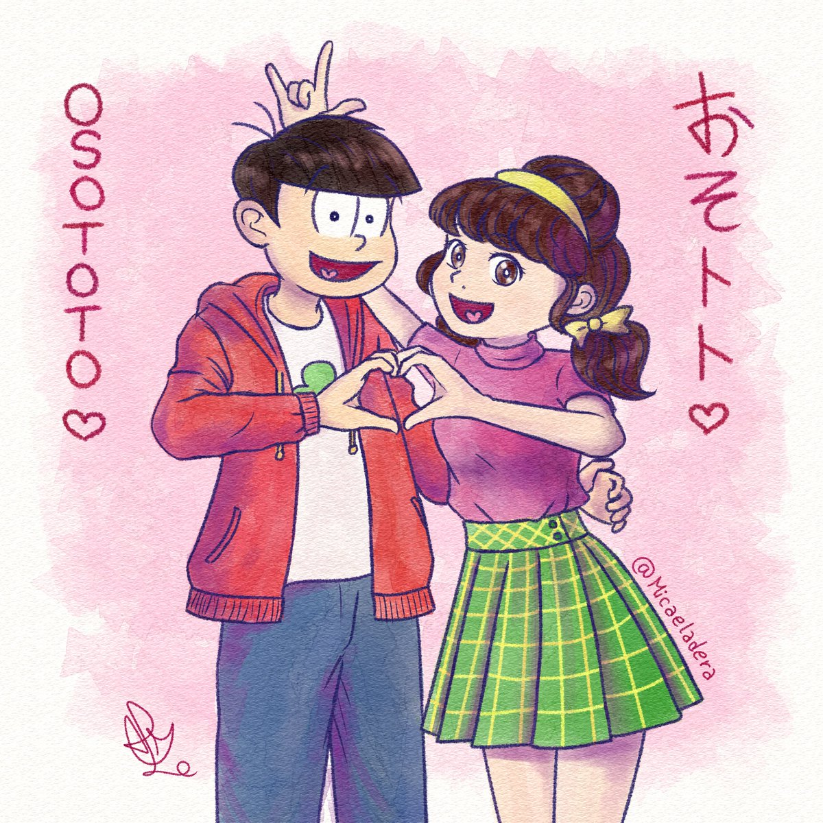 MicaaLombardii's tweet photo. Feliz Día de San Valentín 💕🥰
Happy Valentine's Day from Osomatsu & Totoko
#Osomatsusan #おそ松さん #osototo #おそトト #drawing https://t.co/YZl9sV9VQK