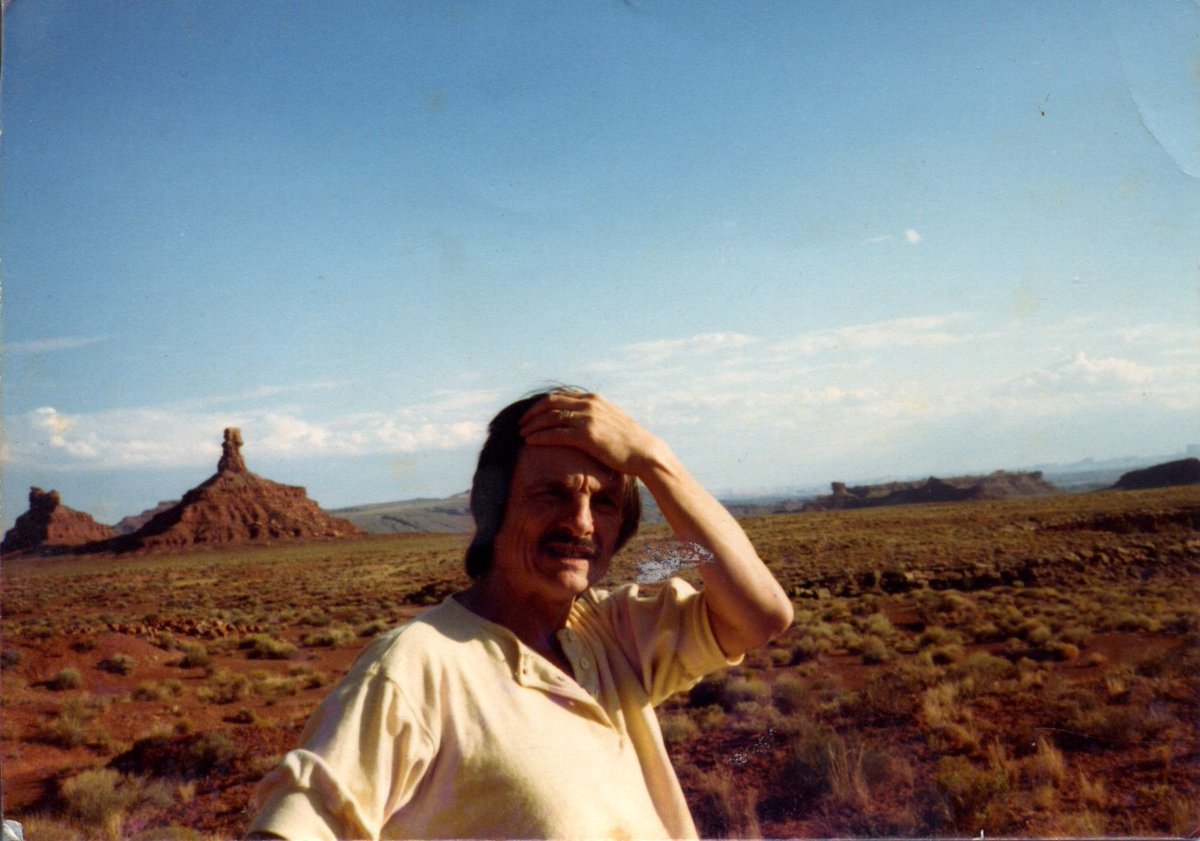 Photo and quote, by and from the wonderful Tom Luddy while I was shooting Valley of the Gods.

"'Only you Americans could be so vulgar as to make Westerns in these sacred landscapes… here you must make films about God.' -- Andrei Tarkovsky to me that day."