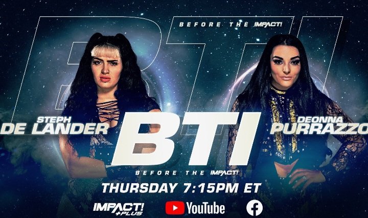 #BeforeTheImpact 

The Powerhouse Predator @stephdelander is on the prowl for new prey, namely the Virtuosa @DeonnaPurrazzo !!

Watch Thursday on 📺 #YouTube 
📸 @IMPACTWRESTLING