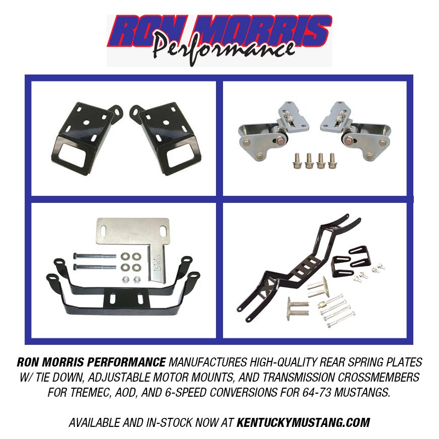 KentuckyMustang's tweet photo. RON MORRIS PERFORMANCE parts are now AVAILABLE and IN-STOCK here at Kentucky Mustang.

Ron Morris Performance manufactures high-quality suspension and transmission mount components for 64-73 Mustangs.

SHOP NOW --> https://t.co/0zJsx5RiWJ https://t.co/asSMip25IQ